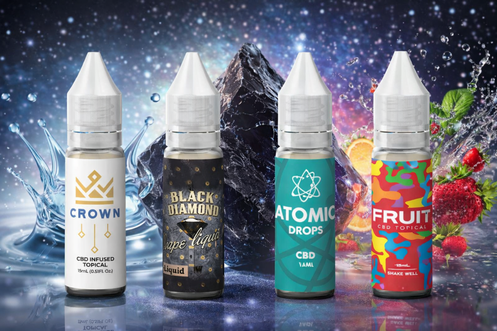 cbd vape juice bottle for beginners exploring cbd vaping options in 2026