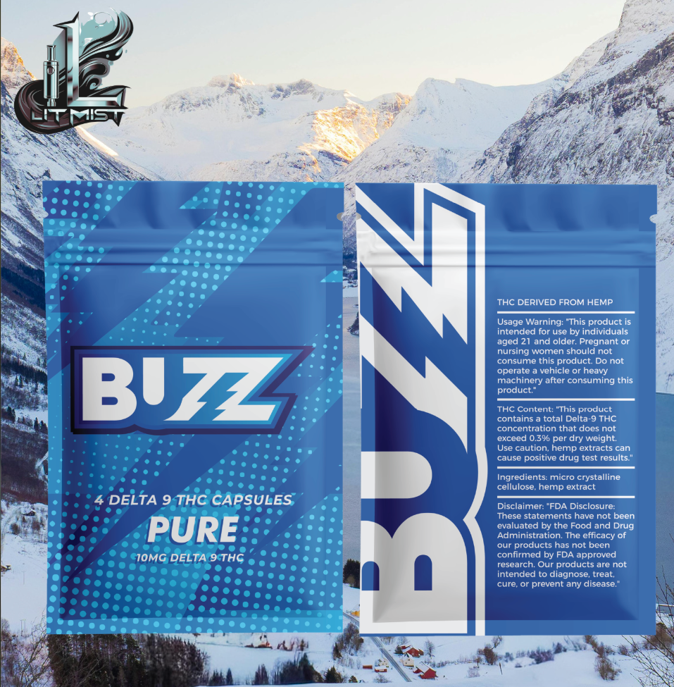 buzz pure 10mg delta 9 thc capsules